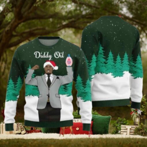 Diddy Oil Mens Chirstmas Gifts 2024 Xmas For Family And Friends Ugly Sweater