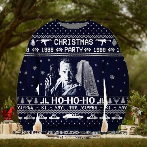 Die Hard 3d Print Ugly Christmas Wool Knitted Sweater