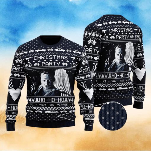 Die Hard Christmas Party Ho Ho Ho Ugly Christmas Sweater