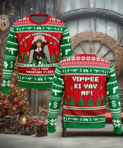 Die Hard Christmas Ugly Sweater Hans Gruber Fall