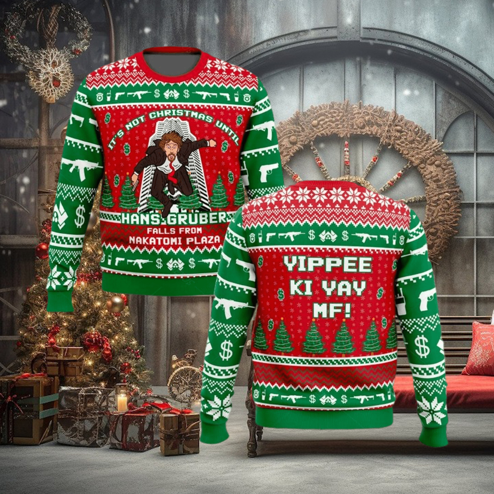 Die Hard Christmas Ugly Sweater Hans Gruber Fall Die Hard Christmas Ugly Sweater Hans Gruber Fall