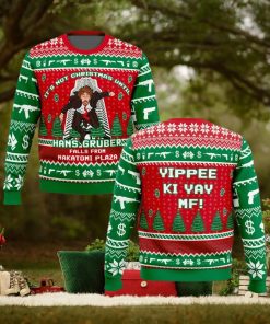 Die Hard Christmas Ugly Sweater Hans Gruber Fall