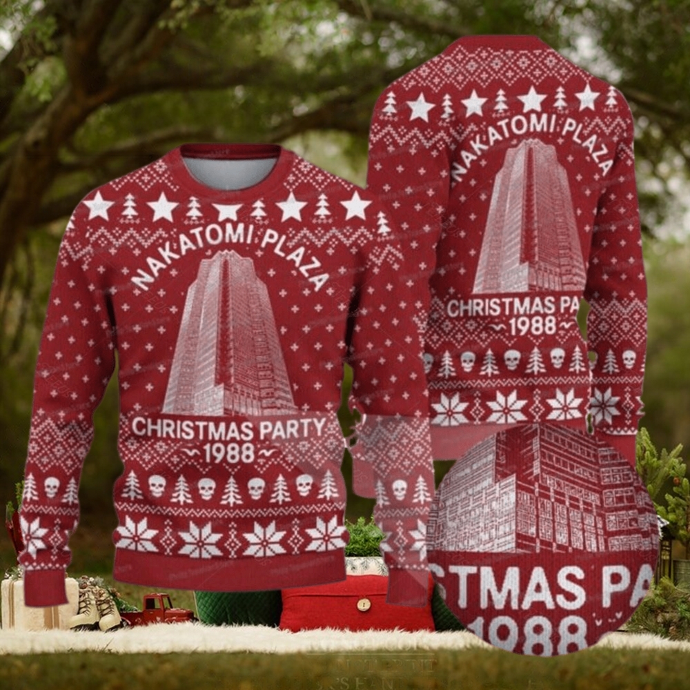 Die Hard Nakatomi Plaza Christmas Ugly Sweater Party 1988 Die Hard Nakatomi Plaza Christmas Ugly Sweater Party 1988