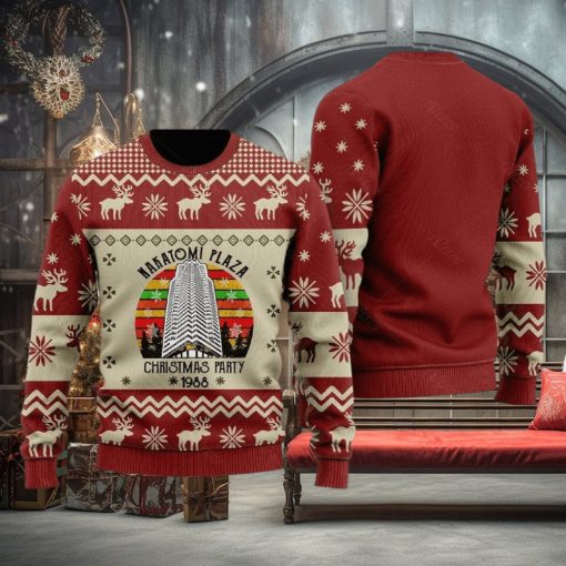Die Hard Nakatomi Plaza Ugly Christmas Sweater 1988 Knitted