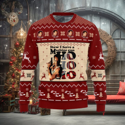 Die Hard Now I Have A Machine Gun Ugly Christmas Sweater