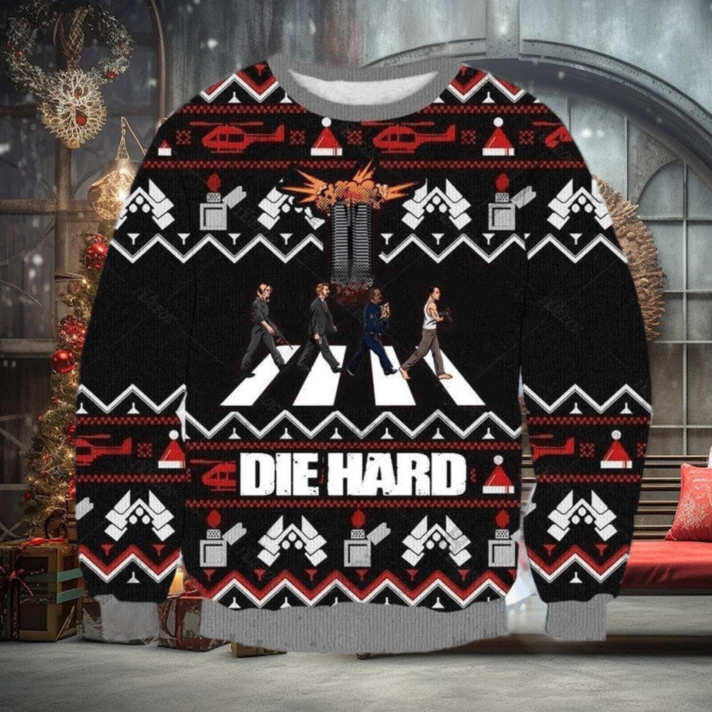 Die Hard Ugly Christmas Sweater Unisex Woolen Die Hard Ugly Christmas Sweater Unisex Woolen