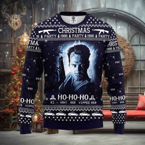 Die Hard Ugly Christmas Sweater Yippee Kiyay Ho Ho Ho