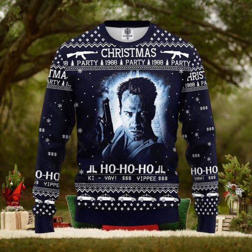 Die Hard Ugly Christmas Sweater Yippee Kiyay Ho Ho Ho