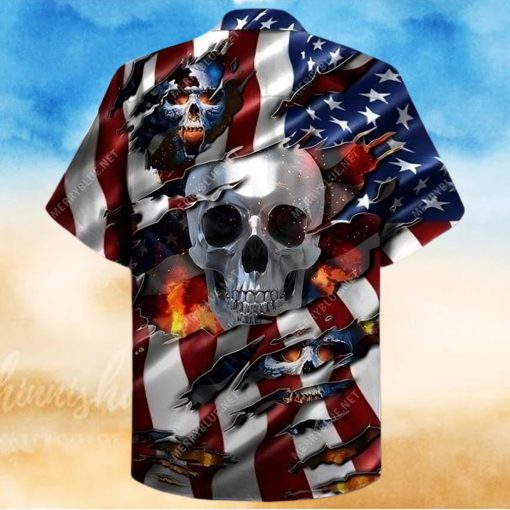 Died For My Country Skull Hawaiian Shirt Unisex Adult