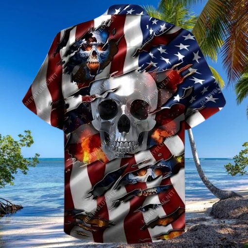 Died For My Country Skull Hawaiian Shirt Unisex Adult