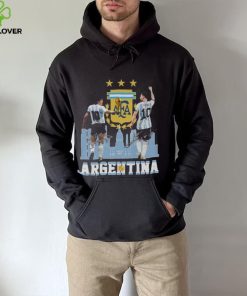 Diego Maradona and Lionel Messi Argentina City signatures shirt