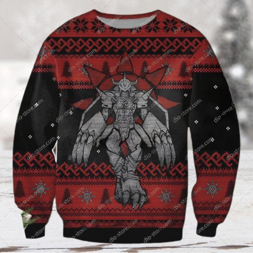 Digimon Wargreymon Manga Anime Ugly Christmas Sweater 3D Shirt