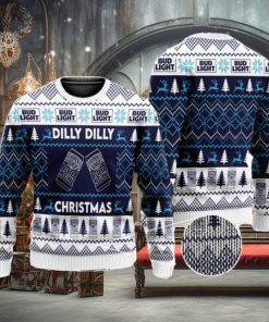 Dilly Dilly Bud Light Beer 3D All Over Printed Ugly Christmas Sweater Christmas Gift For Family