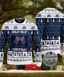 Dilly Dilly Bud Light Beer 3D All Over Printed Ugly Christmas Sweater Christmas Gift For Family