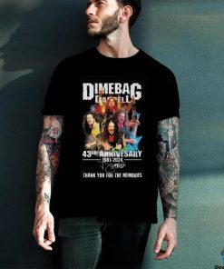 Dimebag darrell 43rd anniversary 1981 2024 thank you for the memories shirt