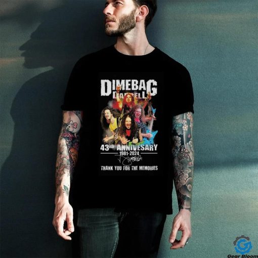 Dimebag darrell 43rd anniversary 1981 2024 thank you for the memories shirt