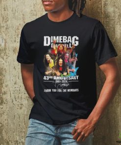 Dimebag darrell 43rd anniversary 1981 2024 thank you for the memories shirt