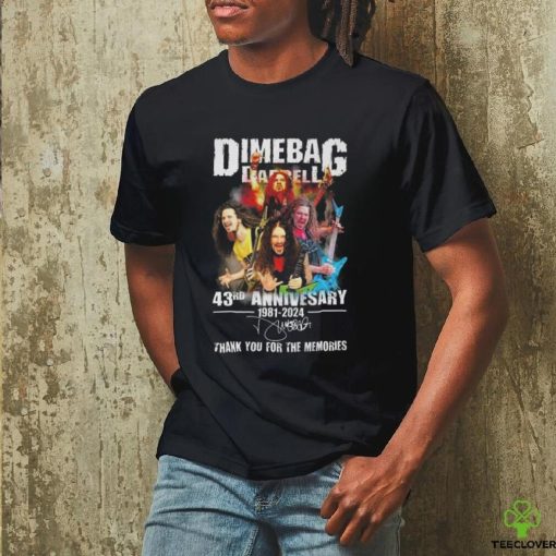 Dimebag darrell 43rd anniversary 1981 2024 thank you for the memories shirt