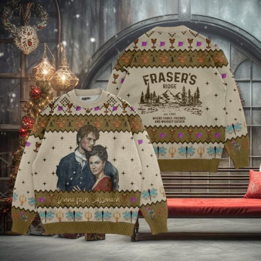 Dinna Fash Sassenach Fraser’s Ridge Est.1767 Where Family Friends And Whiskey Gather Ugly Sweater