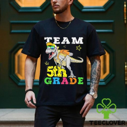 Dinosaur Back To School 5th Grade Shirt