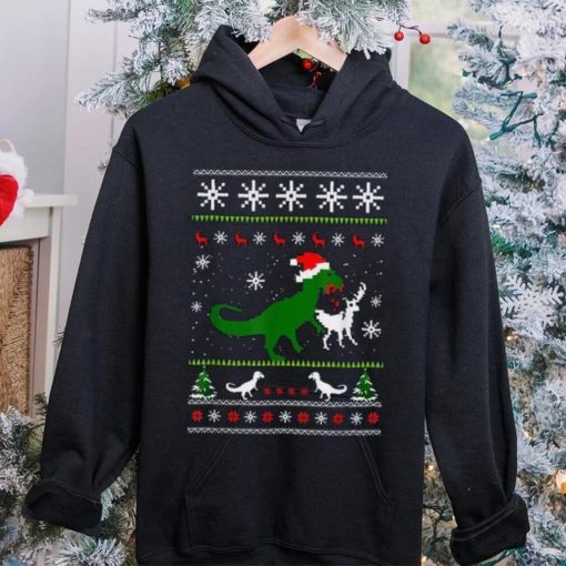 Dinosaur Eating Reindeer Shirt Funny