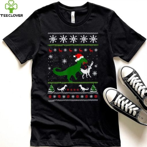Dinosaur Eating Reindeer Shirt Funny
