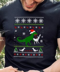 Dinosaur Eating Reindeer Shirt Funny