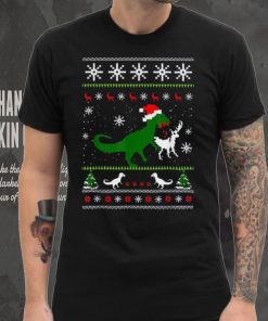Dinosaur Eating Reindeer Shirt Funny