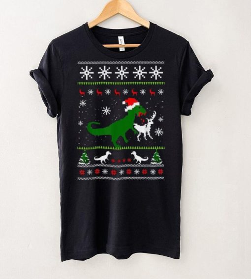 Dinosaur Eating Reindeer Shirt Funny