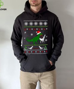 Dinosaur Eating Reindeer Shirt Funny