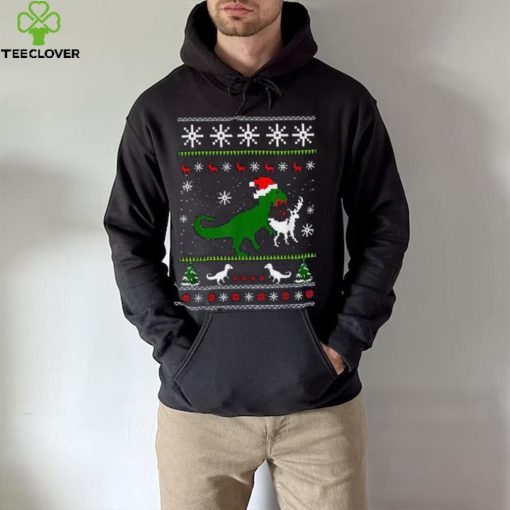 Dinosaur Eating Reindeer Shirt Funny