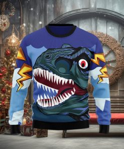 Dinosaur Face Ugly Christmas Sweater Gift Men Women