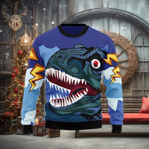 Dinosaur Face Ugly Christmas Sweater Gift Men Women
