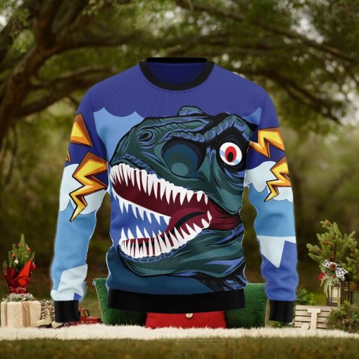 Dinosaur Face Ugly Christmas Sweater Gift Men Women