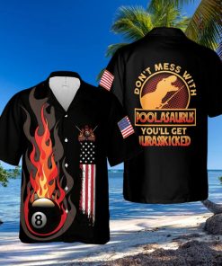 Dinosaur Flame Billiards Hawaiian Aloha Shirts