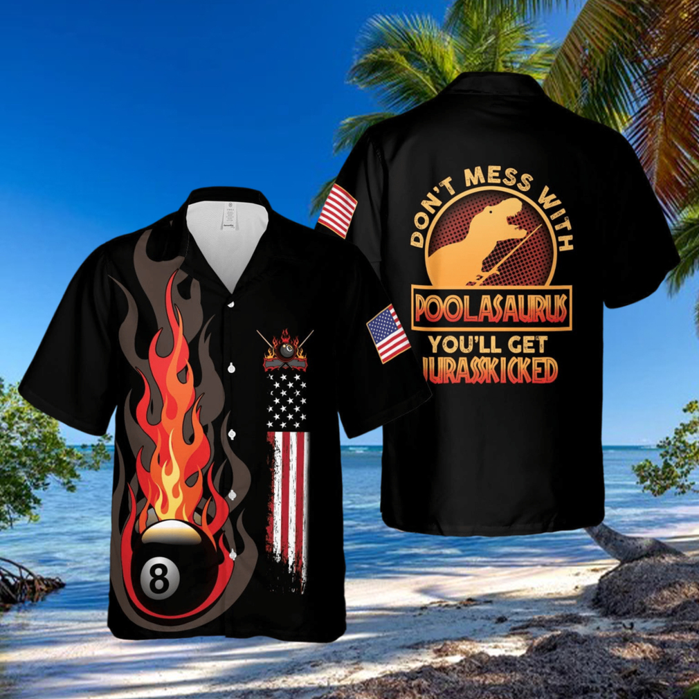 Dinosaur Flame Billiards Hawaiian Aloha Shirts Dinosaur Flame Billiards Hawaiian Aloha Shirts