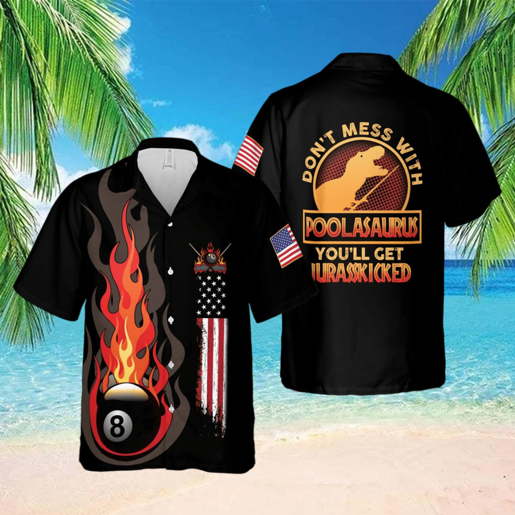 Dinosaur Flame Billiards Hawaiian Aloha Shirts Dinosaur Flame Billiards Hawaiian Aloha Shirts