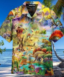 Dinosaur Jurassic Dinosaur Art Style Jurassic Park Hawaiian Shirt