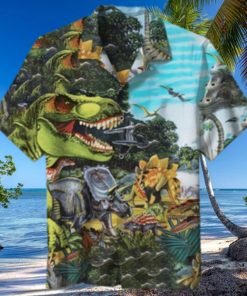 Dinosaur Jurassic Park Hawaiian Shirt Unisex Dinosaur Lover Hawaiians
