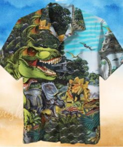 Dinosaur Jurassic Park Hawaiian Shirt Unisex Dinosaur Lover Hawaiians