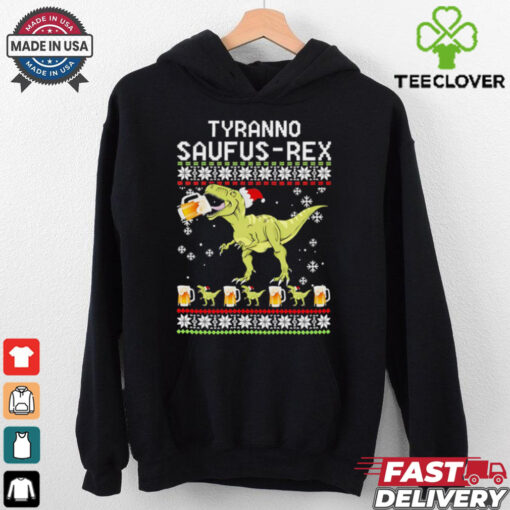 Dinosaur Tyranno Saufus Res ugly christmas shirt