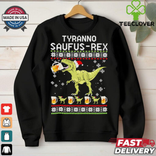 Dinosaur Tyranno Saufus Res ugly christmas shirt