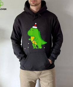 Dinosaur putting up string lights Christmas hoodie, sweater, longsleeve, shirt v-neck, t-shirt