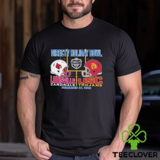 Directv Holiday Bowl Louisville Cardinals vs USC Trojans 2023 Dueling Helmet T Shirt
