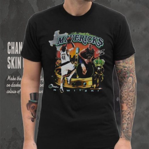 Dirk Nowitzki Dallas Mavericks Mitchell & Ness Crowned T Shirt