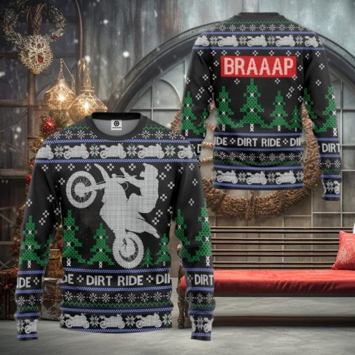 Dirt Ride Braaap Ugly Sweater For Christmas