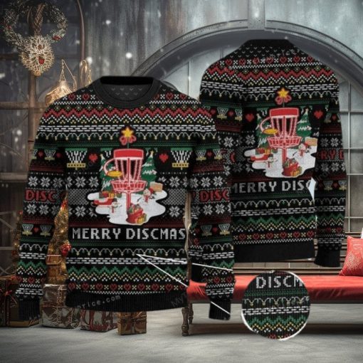 Disc Golf Lovers Gift Merry Discmas Womens Ugly Sweater