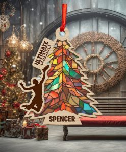 Disc Golf Tree Personalized Suncatcher Ornament