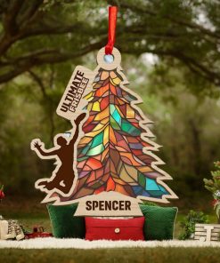 Disc Golf Tree Personalized Suncatcher Ornament