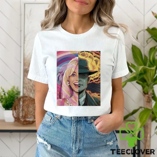 Discussingfilm Barbie Vs Oppenheimer Art By Jonattfieldart hoodie, sweater, longsleeve, shirt v-neck, t-shirt